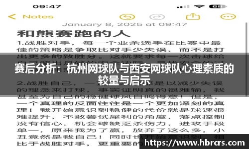 赛后分析：杭州网球队与西安网球队心理素质的较量与启示